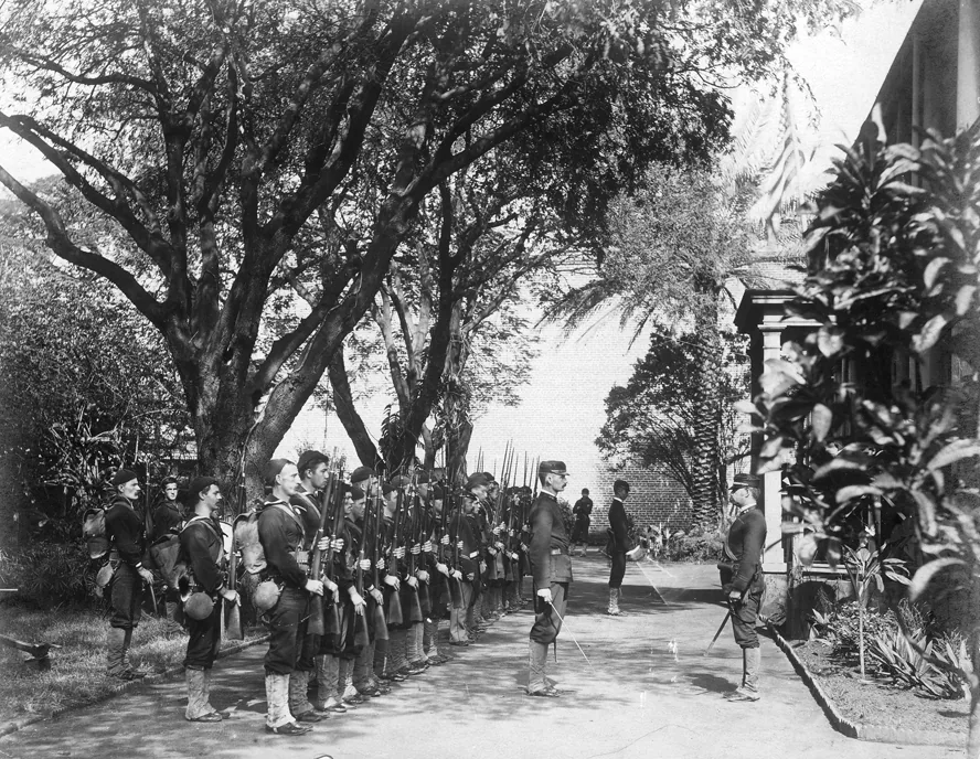 USS Boston landing force in Hawai‘i in 1893